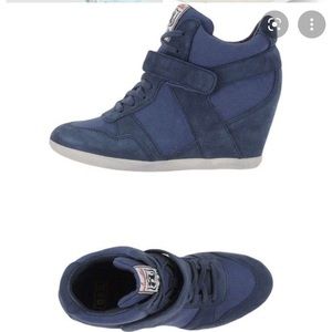 Ash Blue Sneaker Wedges